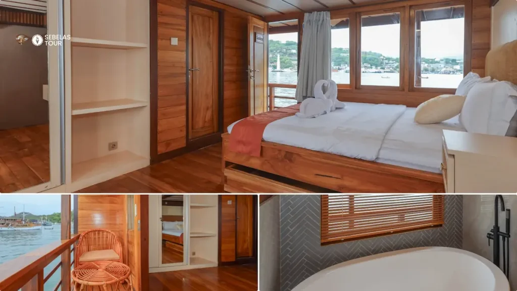 Kabin ber-AC di kapal live on board Labuan Bajo