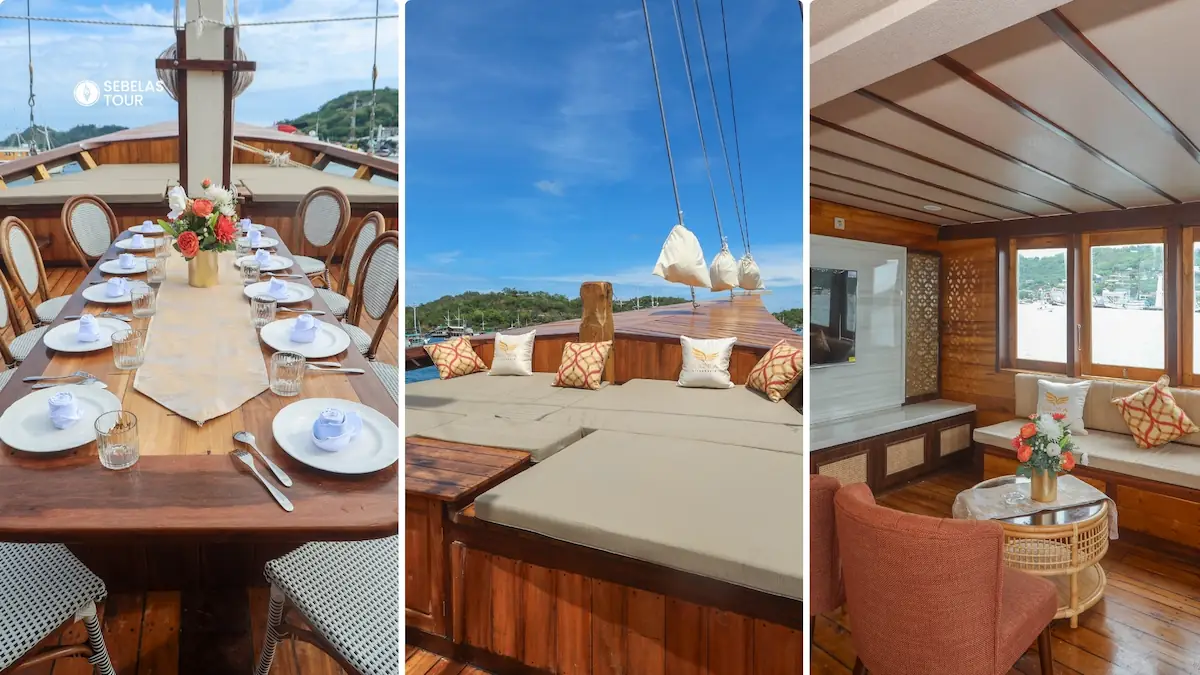 Sundeck kapal sailing Labuan Bajo